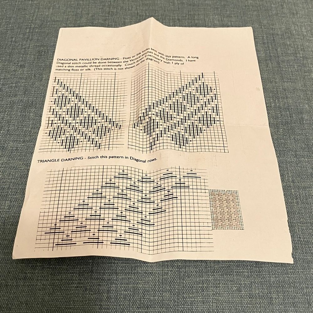 Diagonal Pavilion Darning Knitting Pattern